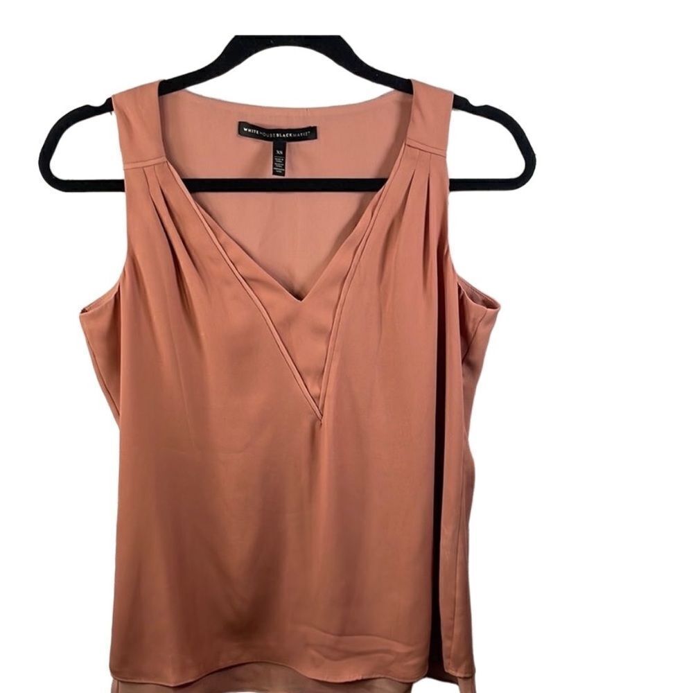 🌺White House Black Market Silk Tank Sz XS